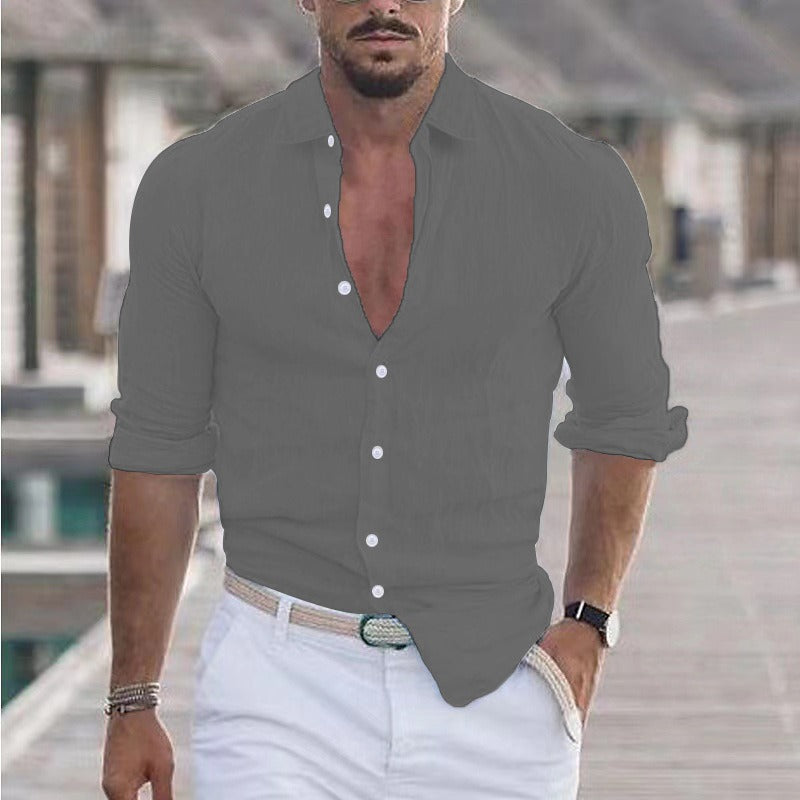 Karl – Classic Linen Shirt for Men