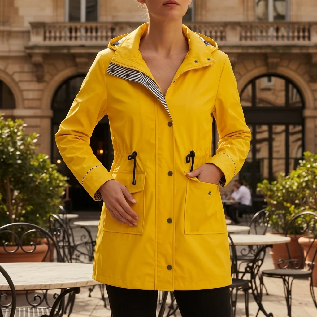 Women's Utility Jacket with Drawstring & Hood | L&S - 1 - London-stylehouse.com