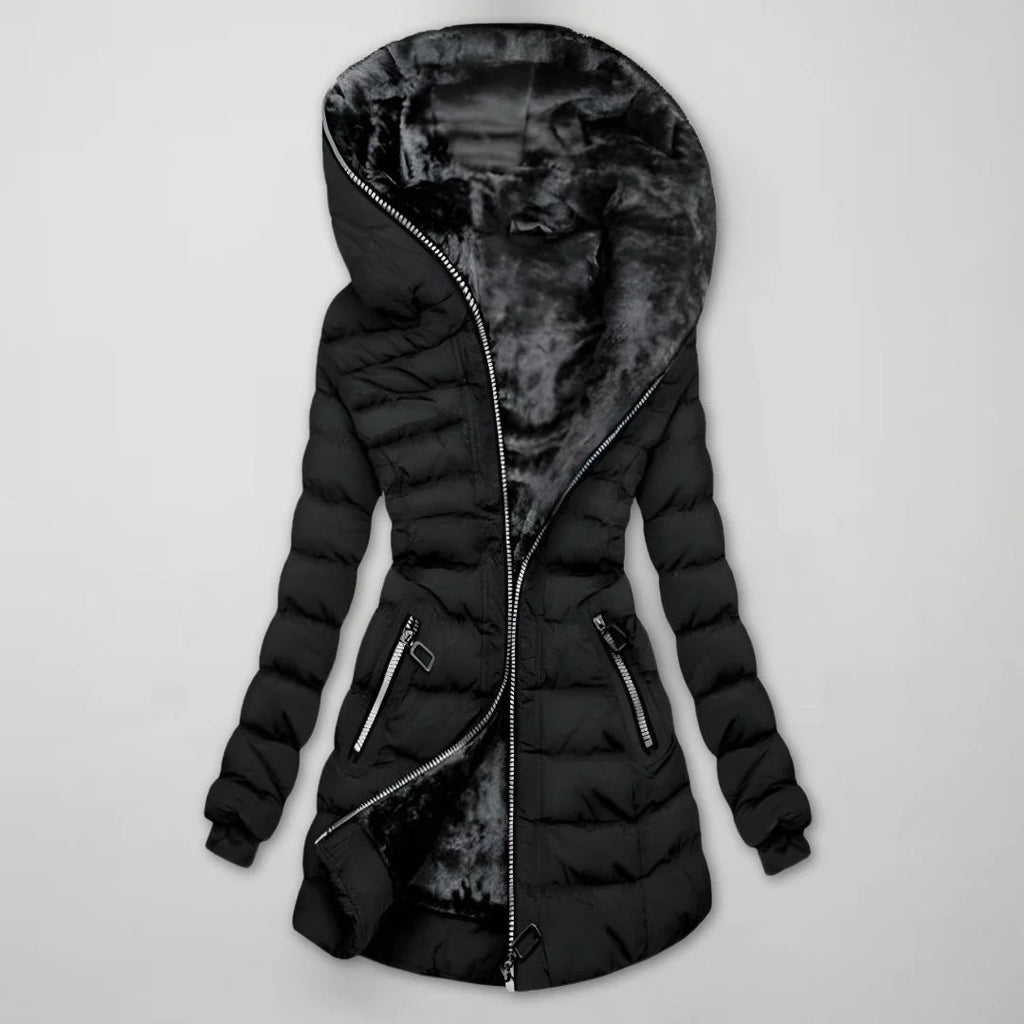 Women's Winter Jacket with Hood – Tailored Fit and Cosy Lining | L&S