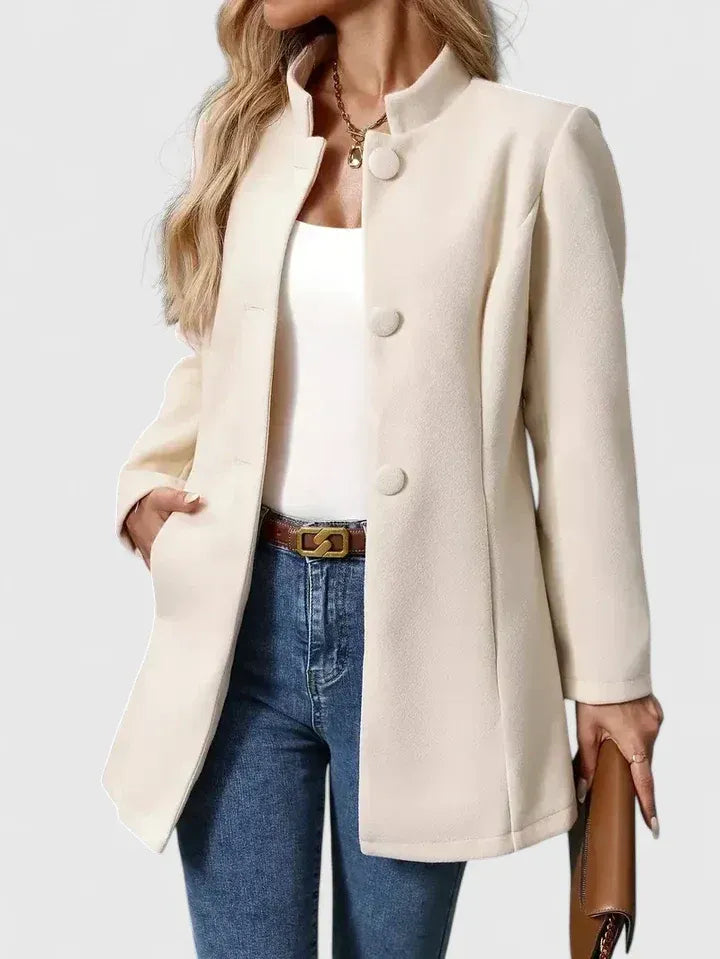 Women's Jacket in Fitted Cut with Button Fastening | L&S - 6 - London-stylehouse.com