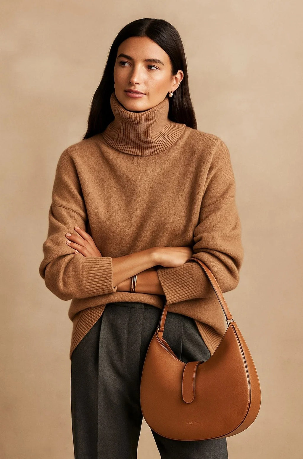 Pullover Women's High Collar with Relaxed Fit | L&S