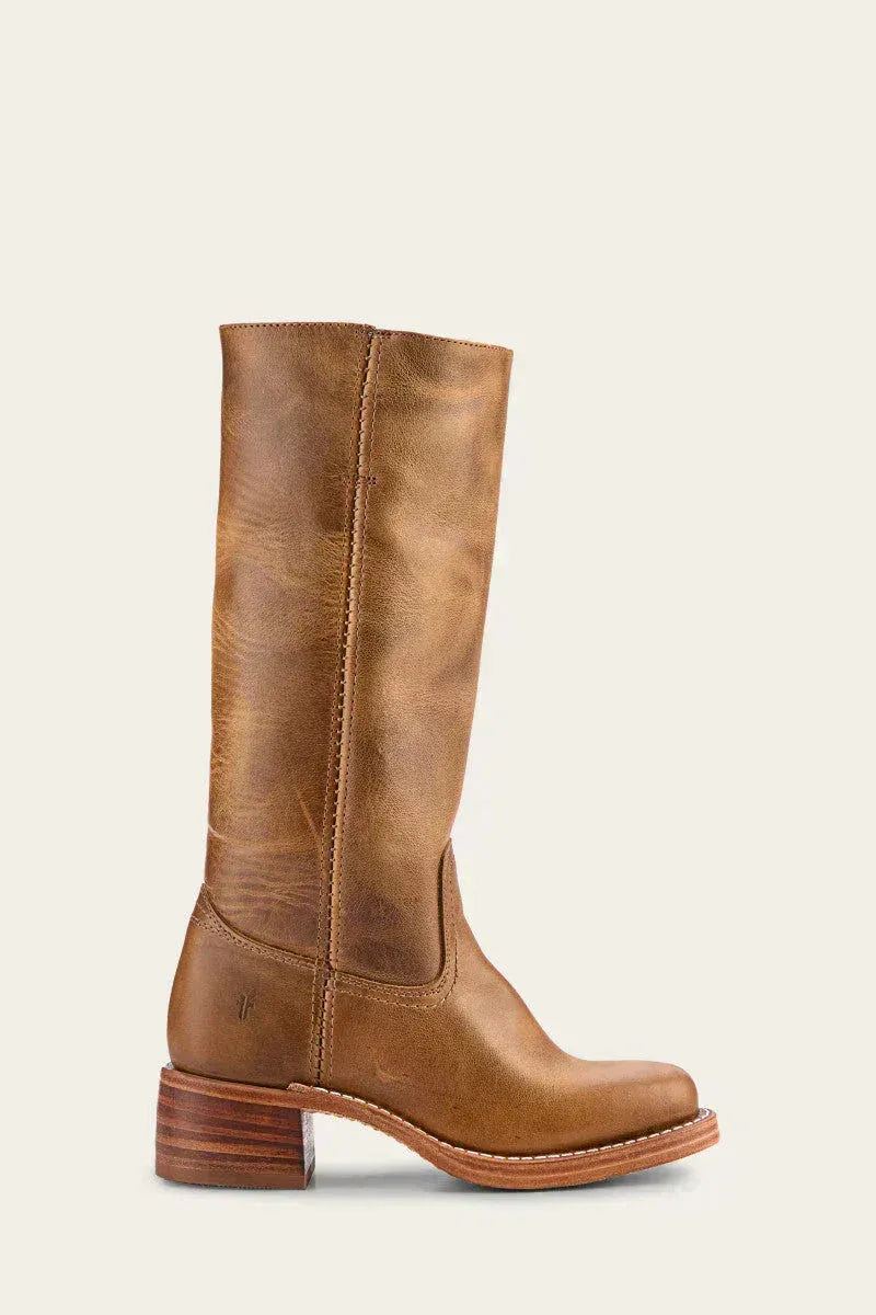 Women's knee-high boots with block heel and elegant design | L&S - 5 - London-stylehouse.com