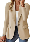 Women’s tailored-fit blazer with a drop collar| L&S