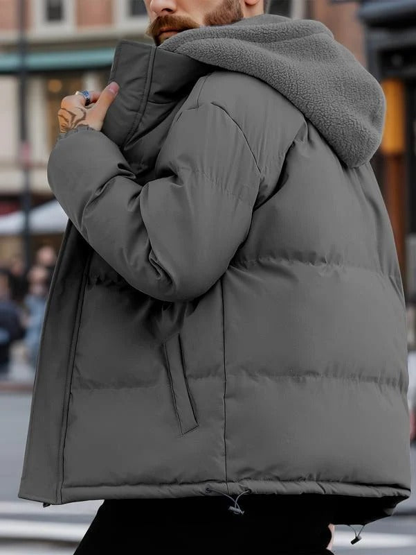 Men's Hooded Quilted Jacket with Relaxed Fit | L&S - 6 - London-stylehouse.com