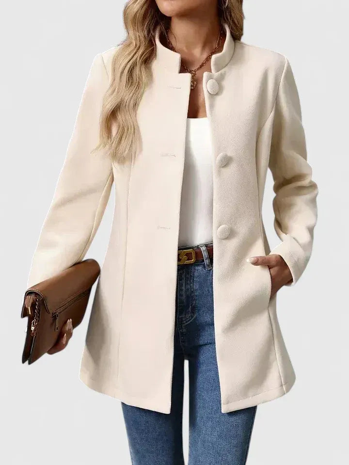Women's Jacket in Fitted Cut with Button Fastening | L&S - 7 - London-stylehouse.com