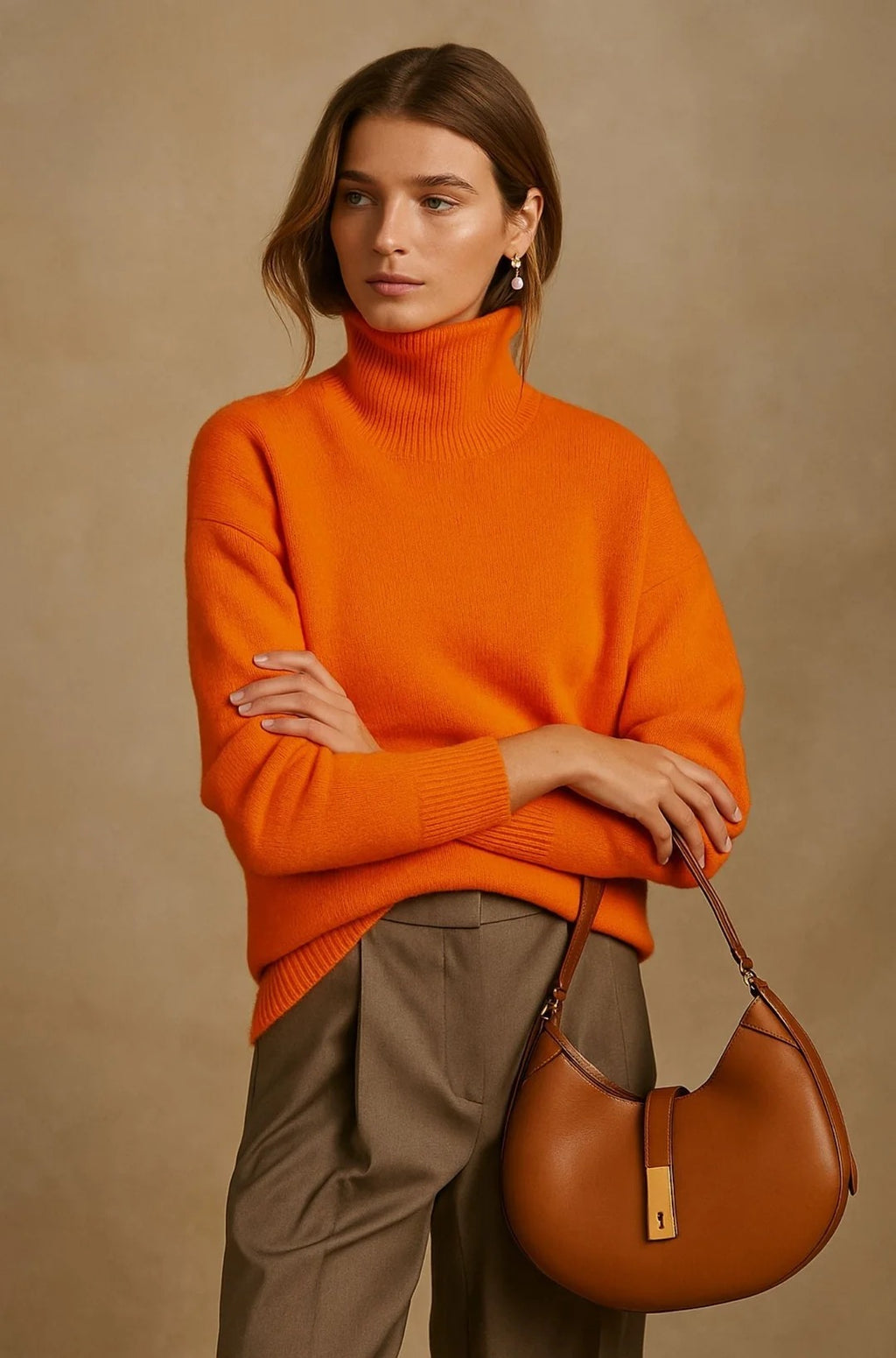 Pullover Women's High Collar with Relaxed Fit | L&S