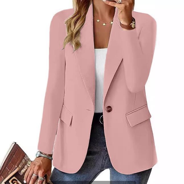 Women’s tailored-fit blazer with a drop collar| L&S