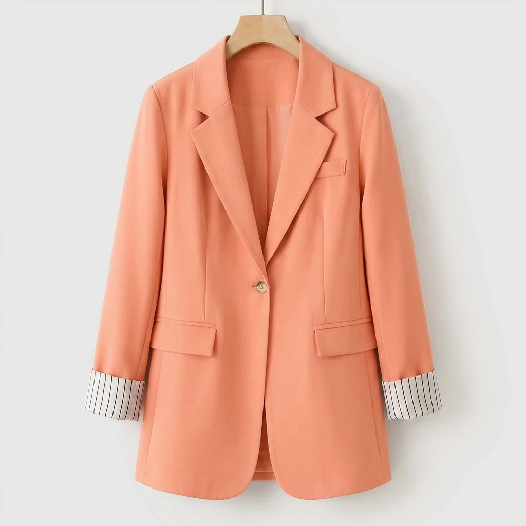 Women's blazer in a tailored fit with contrasting cuffs | L&S - 7 - London-stylehouse.com
