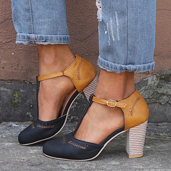 Claudia elegant Mary Jane heels in black