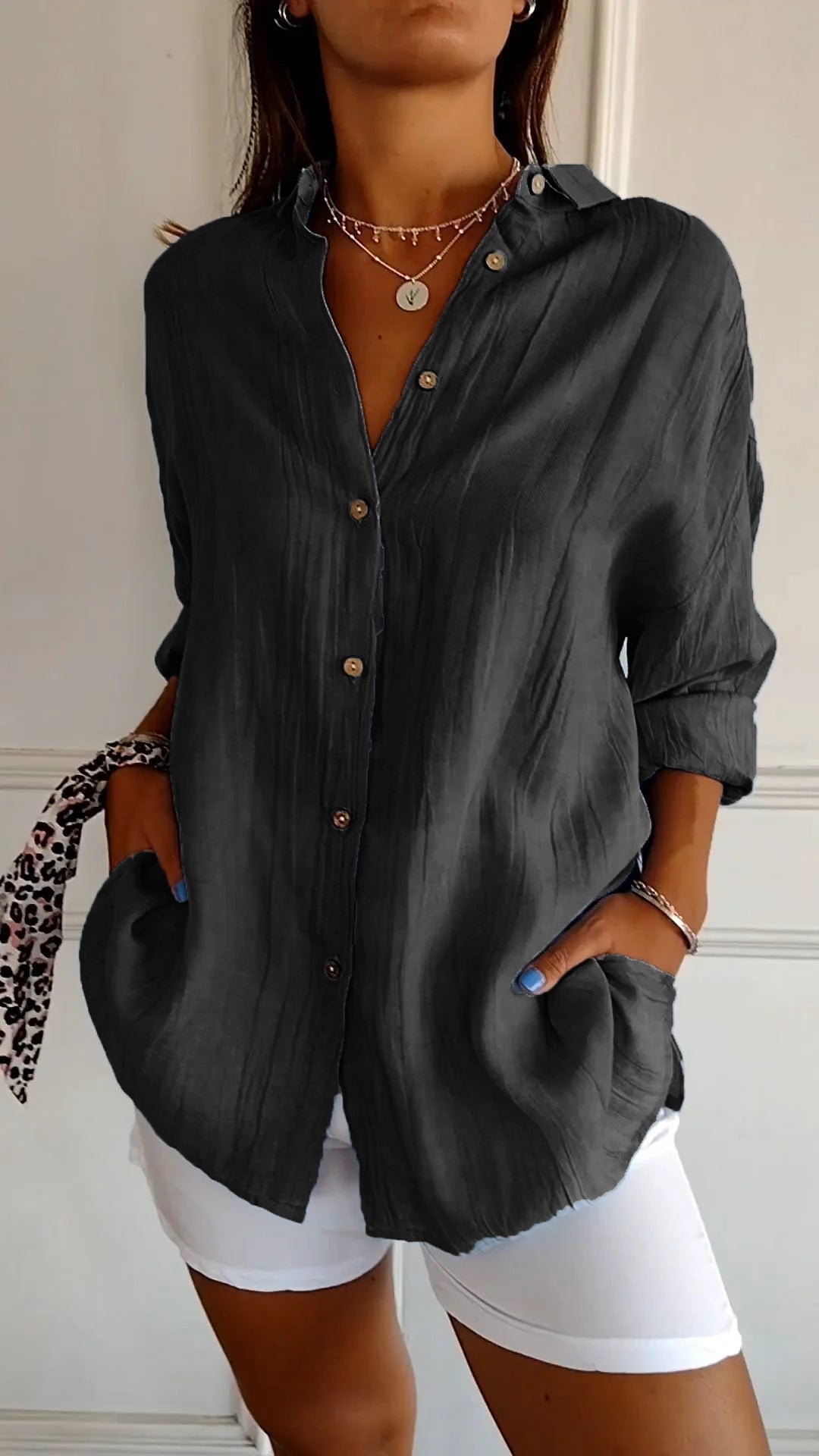 Leonie – Women's Button-Down Shirt - Image 11