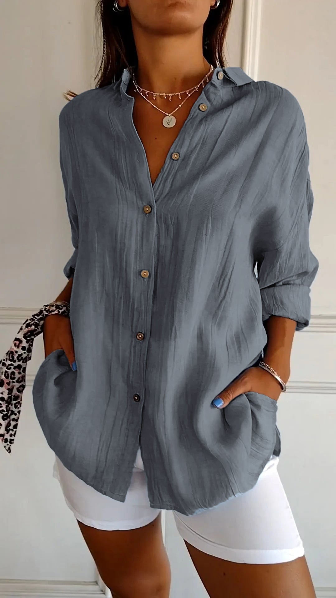 Leonie – Women's Button-Down Shirt - Image 10