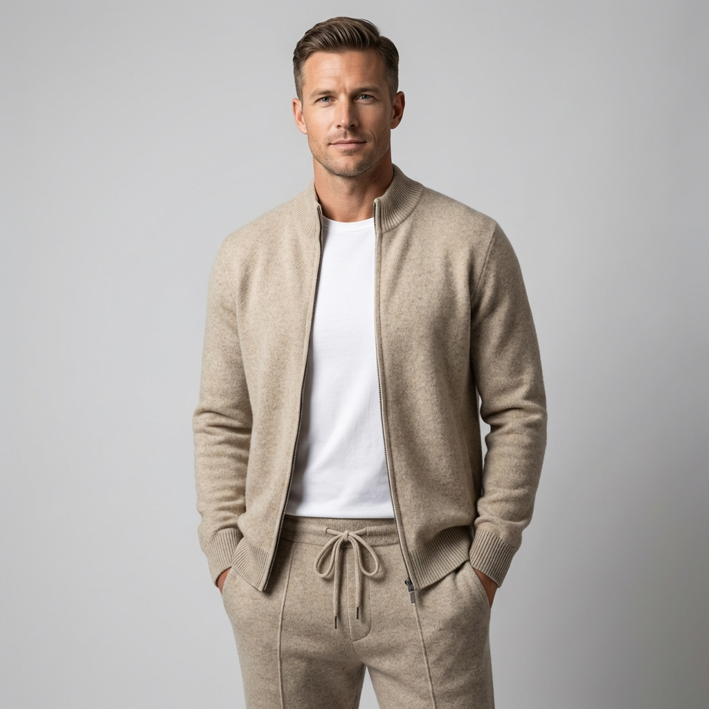 Two-piece set for women: loose-fitting cardigan and drawstring jogging bottoms - J&B; - 11 - London-stylehouse.com