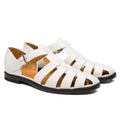 David – Men’s Leather Sandals Roman Style with Buckle - Image 1