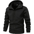 Men’s waterproof softshell jacket with a hood and practical pockets - J&B; - 1 - London-stylehouse.com