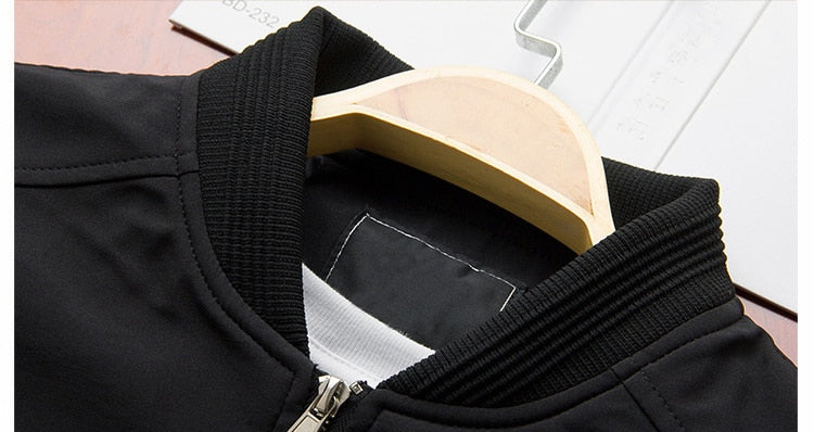 Men’s slim-fit bomber jacket with zip - J&B; - 9 - London-stylehouse.com