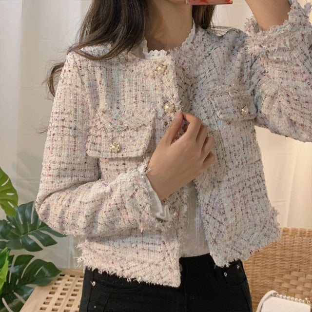 Karina – Women Tweed Effect Blazer - Image 4
