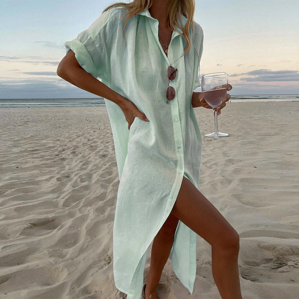 Kerstin – Casual High slits Beach Dress - Image 3