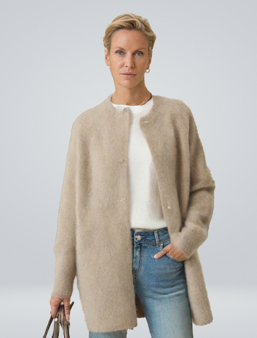 Soft women’s jacket with a button placket and a relaxed fit - J&B; - 1 - London-stylehouse.com