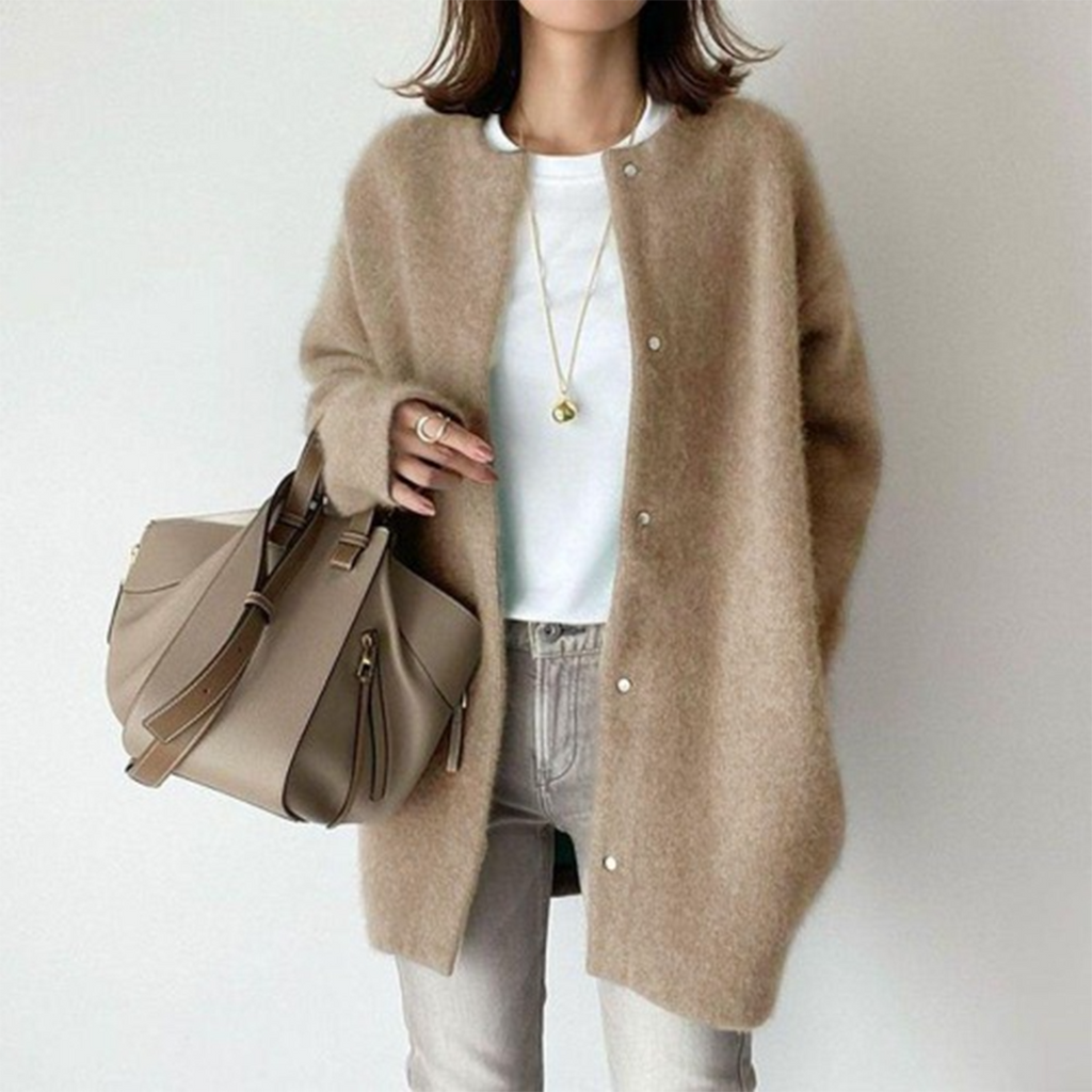 Soft women’s jacket with a button placket and a relaxed fit - J&B; - 2 - London-stylehouse.com