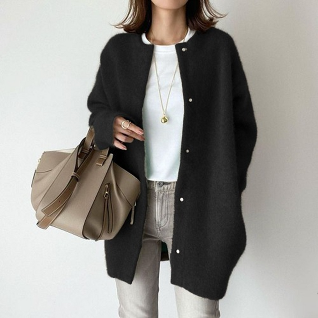 Soft women’s jacket with a button placket and a relaxed fit - J&B; - 5 - London-stylehouse.com