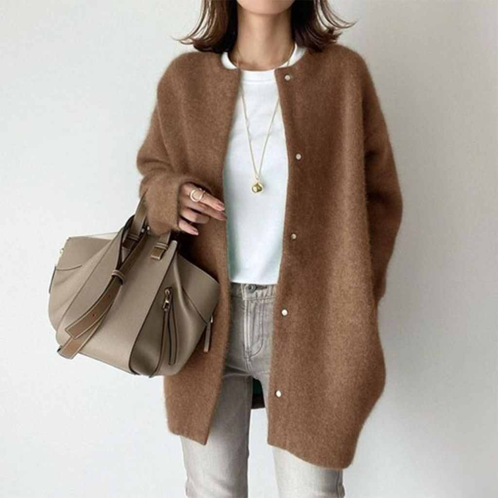 Soft women’s jacket with a button placket and a relaxed fit - J&B; - 6 - London-stylehouse.com