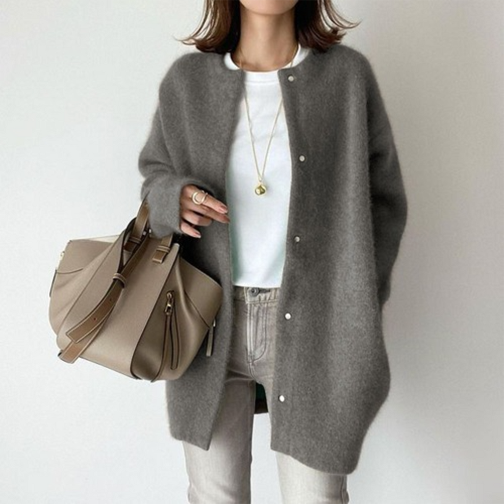 Soft women’s jacket with a button placket and a relaxed fit - J&B; - 7 - London-stylehouse.com