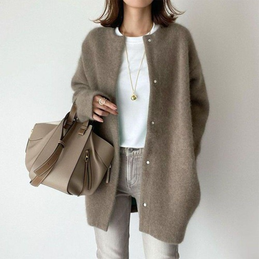 Soft women’s jacket with a button placket and a relaxed fit - J&B; - 8 - London-stylehouse.com