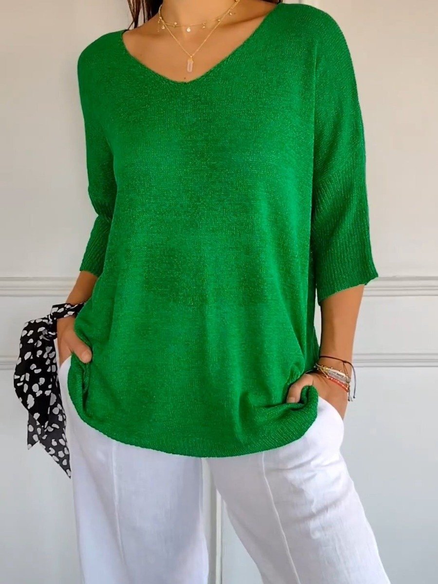 Cornelia – Cozy V-Neck Sweater - Image 6
