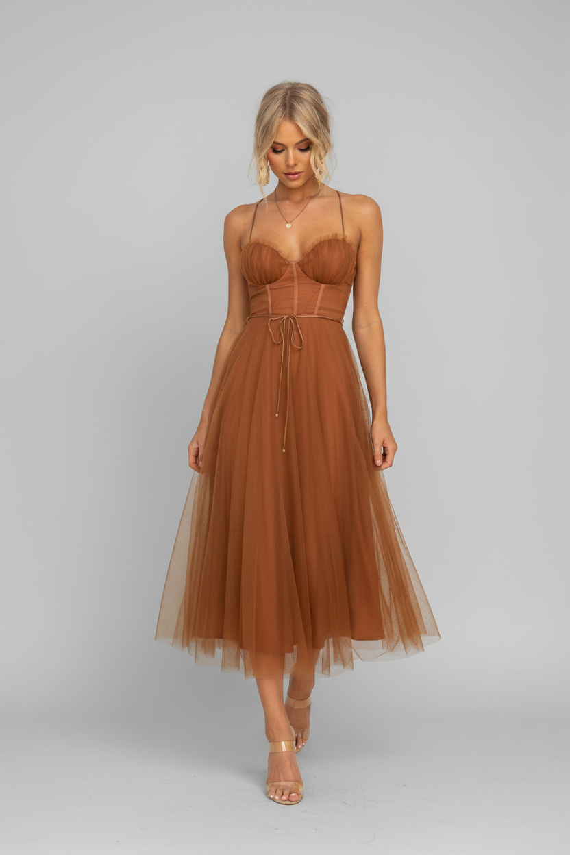 Annika – Women Tulle Midi Dress - Image 3