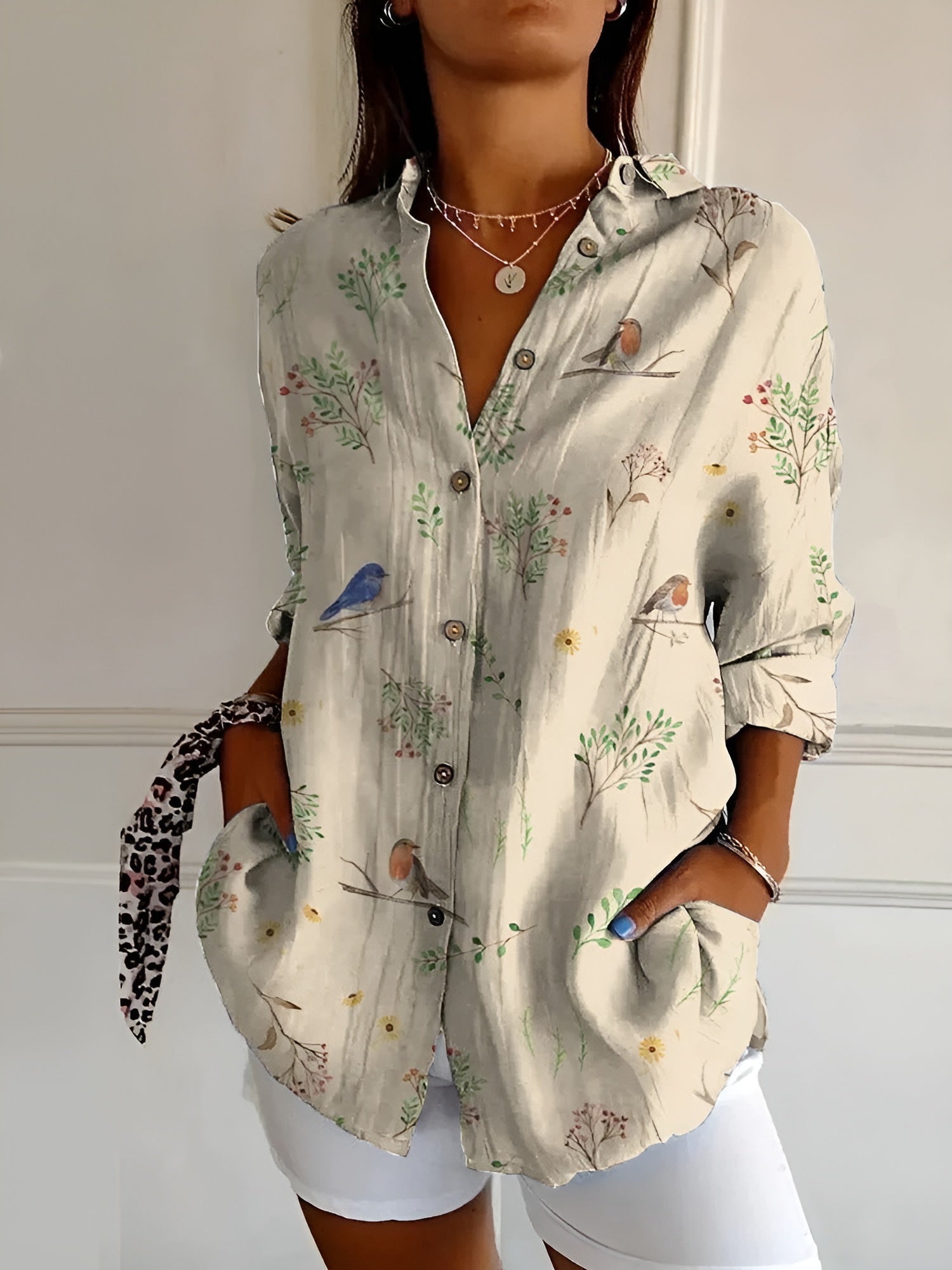 Verena – Women Floral Whimsical  Print Blouse - Image 5