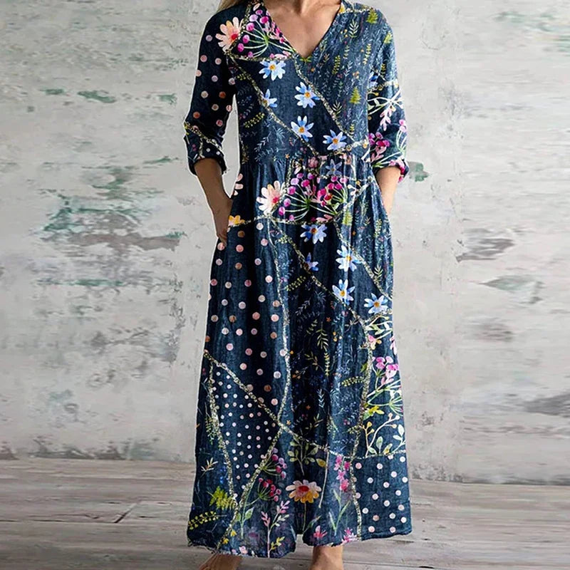 Maren – Chic Boho Floral Print Dress - Image 4