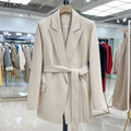 Women’s fitted blazer with a belt - J&B; - 1 - London-stylehouse.com