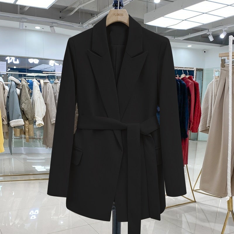 Women’s fitted blazer with a belt - J&B; - 2 - London-stylehouse.com